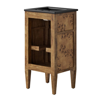 Modway - Elysian 18" Wood Bathroom Vanity by Modway  Bathroom Vanities Brown - EEI-6438-BLK-BRN