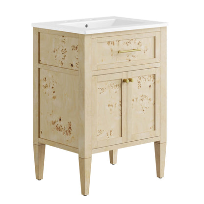 Modway - Elysian 24" Wood Bathroom Vanity by Modway  Bathroom Vanities Oatmeal - EEI-6439-WHI-BUR