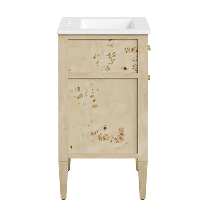 Modway - Elysian 24" Wood Bathroom Vanity by Modway  Bathroom Vanities Oatmeal - EEI-6439-WHI-BUR