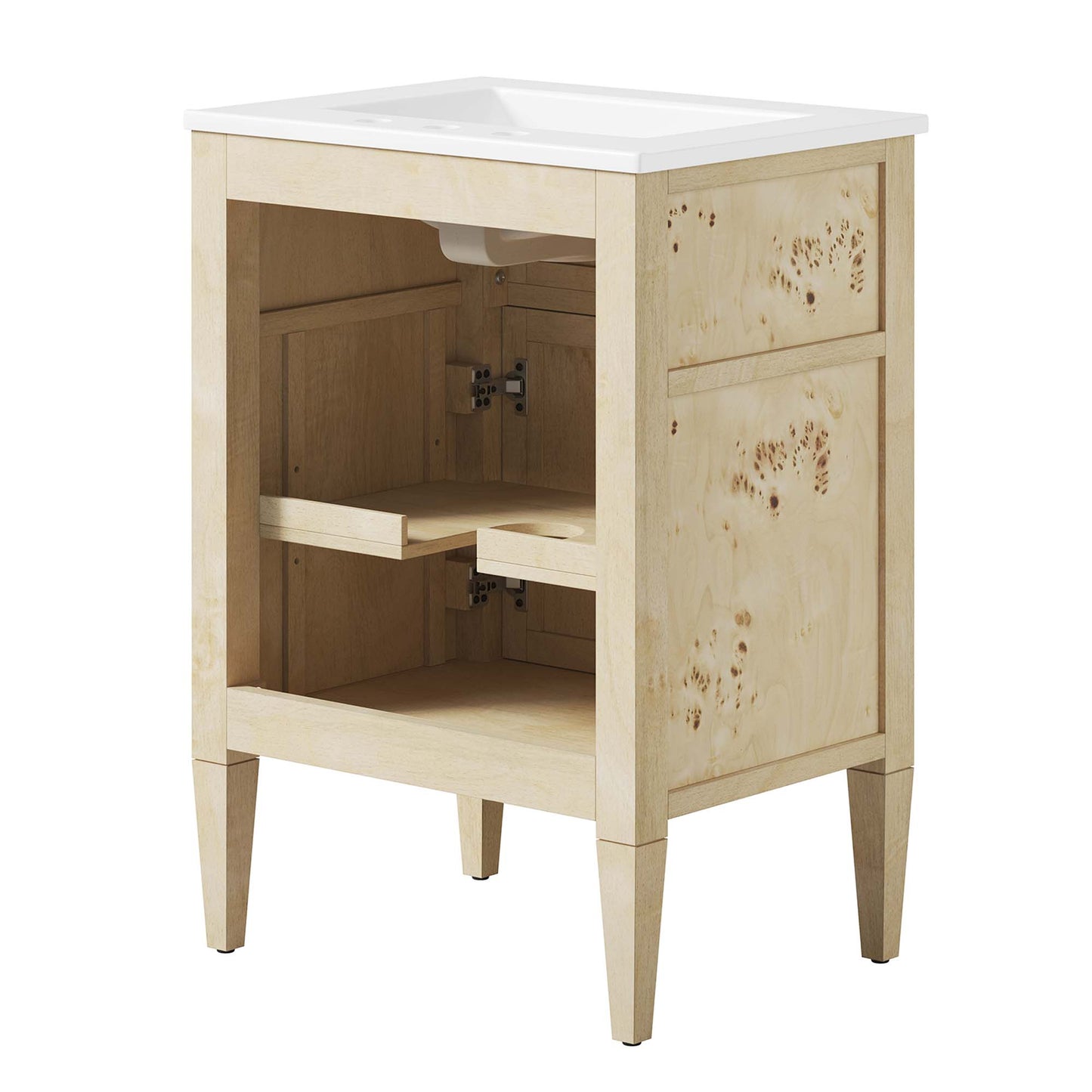 Modway - Elysian 24" Wood Bathroom Vanity by Modway  Bathroom Vanities Oatmeal - EEI-6439-WHI-BUR