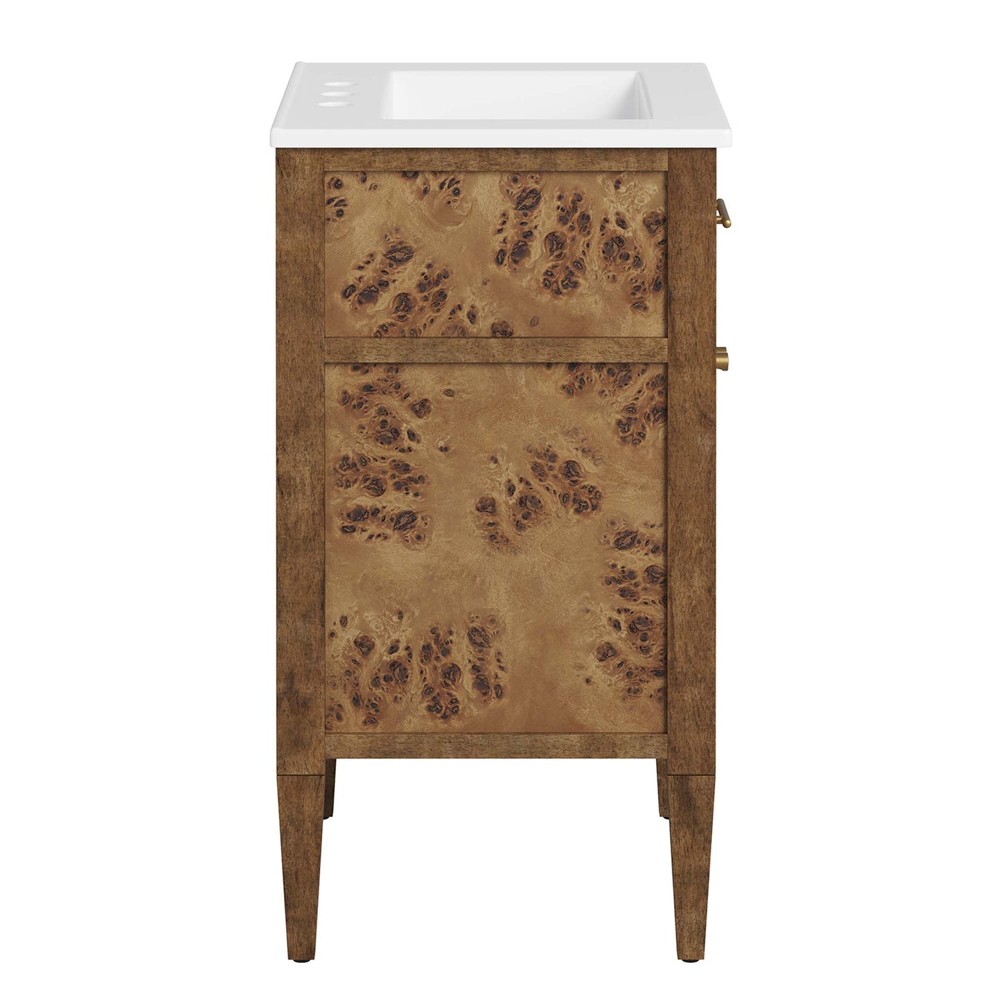 Modway - Elysian 24" Wood Bathroom Vanity by Modway  Bathroom Vanities Brown - EEI-6440-WHI-BRN
