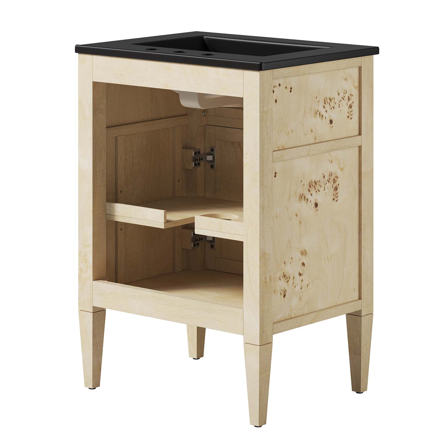 Modway - Elysian 24" Wood Bathroom Vanity by Modway  Bathroom Vanities Oatmeal - EEI-6441-BLK-BUR