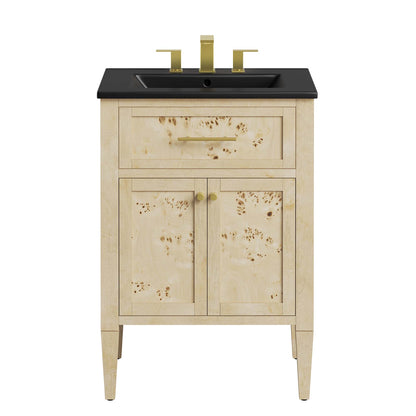 Modway - Elysian 24" Wood Bathroom Vanity by Modway  Bathroom Vanities Oatmeal - EEI-6441-BLK-BUR