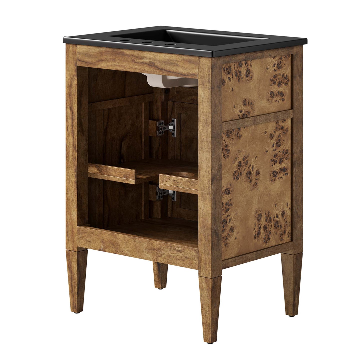 Modway - Elysian 24" Wood Bathroom Vanity by Modway  Bathroom Vanities Brown - EEI-6442-BLK-BRN
