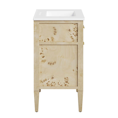 Modway - Elysian 30" Wood Bathroom Vanity by Modway  Bathroom Vanities Oatmeal - EEI-6443-WHI-BUR