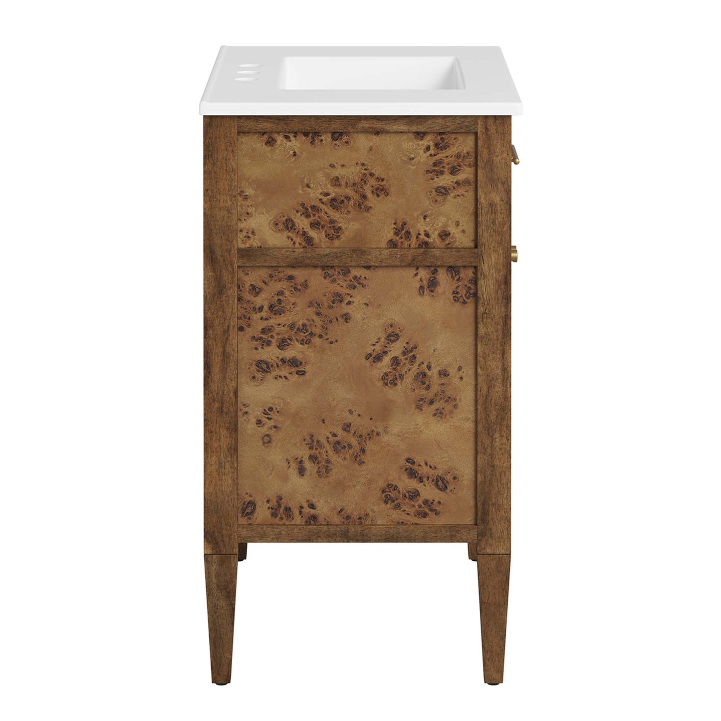 Modway - Elysian 30" Wood Bathroom Vanity by Modway  Bathroom Vanities Brown - EEI-6444-WHI-BRN