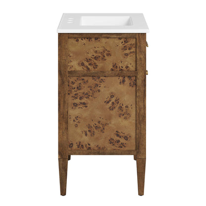 Modway - Elysian 30" Wood Bathroom Vanity by Modway  Bathroom Vanities Brown - EEI-6444-WHI-BRN