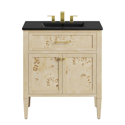 Modway - Elysian 30" Wood Bathroom Vanity by Modway  Bathroom Vanities Oatmeal - EEI-6445-BLK-BUR