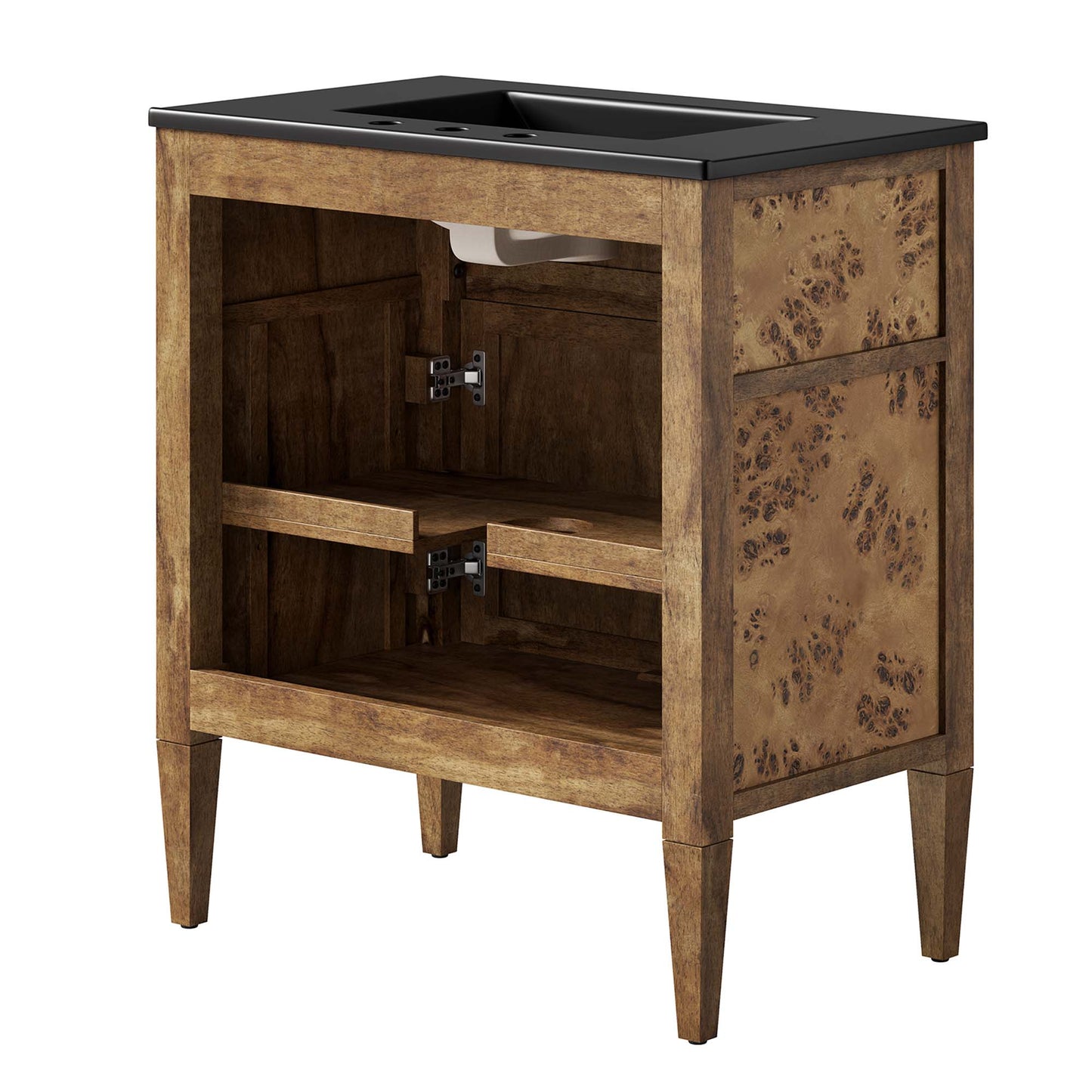 Modway - Elysian 30" Wood Bathroom Vanity by Modway  Bathroom Vanities Brown - EEI-6446-BLK-BRN