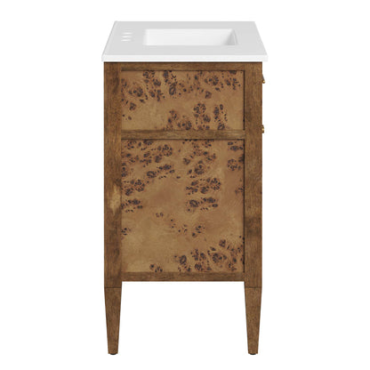Modway - Elysian 36" Wood Bathroom Vanity by Modway  Bathroom Vanities Brown - EEI-6448-WHI-BRN
