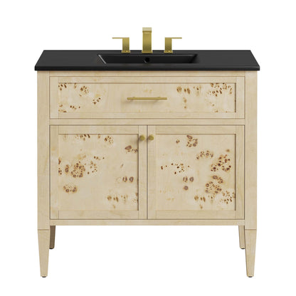 Modway Outlet Elysian 36" Wood Bathroom Vanity by Modway  Bathroom Furniture Black Burl - EEI-6449-BLK-BUR