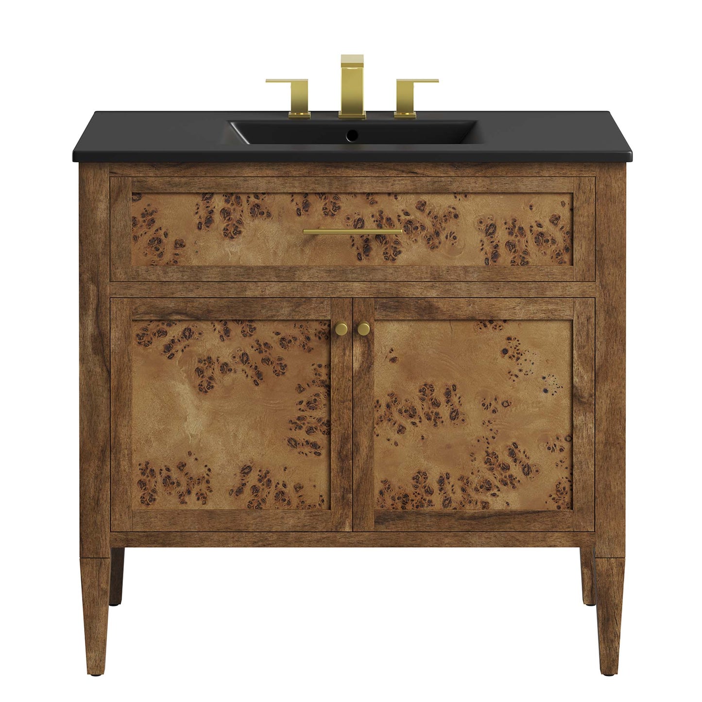 Modway - Elysian 36" Wood Bathroom Vanity by Modway  Bathroom Vanities Brown - EEI-6450-BLK-BRN
