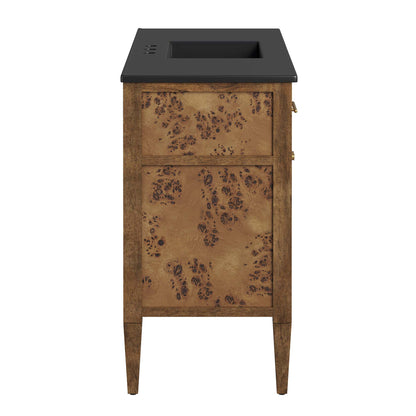 Modway - Elysian 48" Wood Single Sink Bathroom Vanity by Modway  Bathroom Vanities Brown - EEI-6453-BLK-BRN