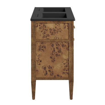Modway - Elysian 48" Wood Double Sink Bathroom Vanity by Modway  Bathroom Vanities Brown - EEI-6457-BLK-BRN