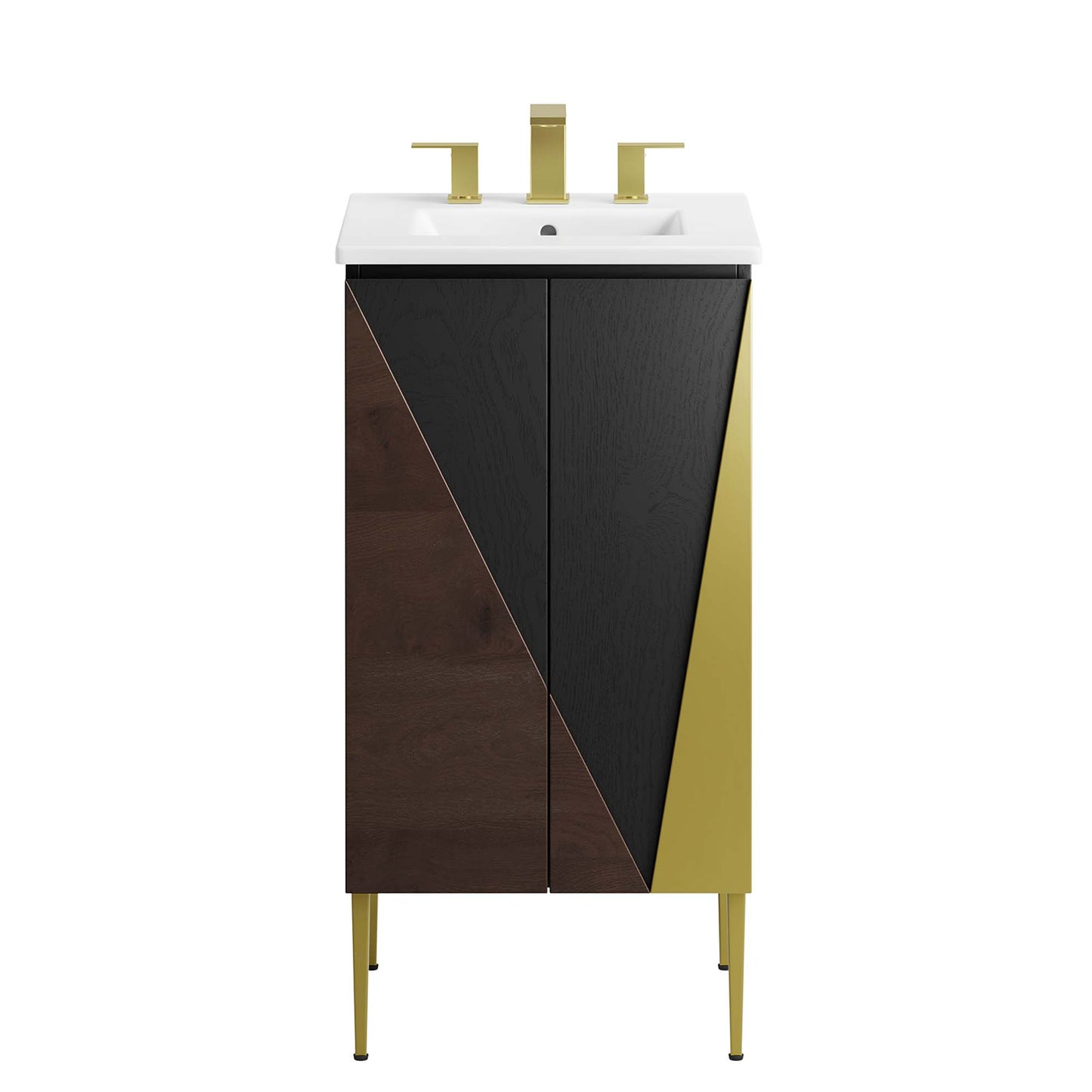 Modway Outlet Alchemist 18" Bathroom Vanity by Modway  Bathroom Furniture White Black - EEI-6458-WHI-BLK