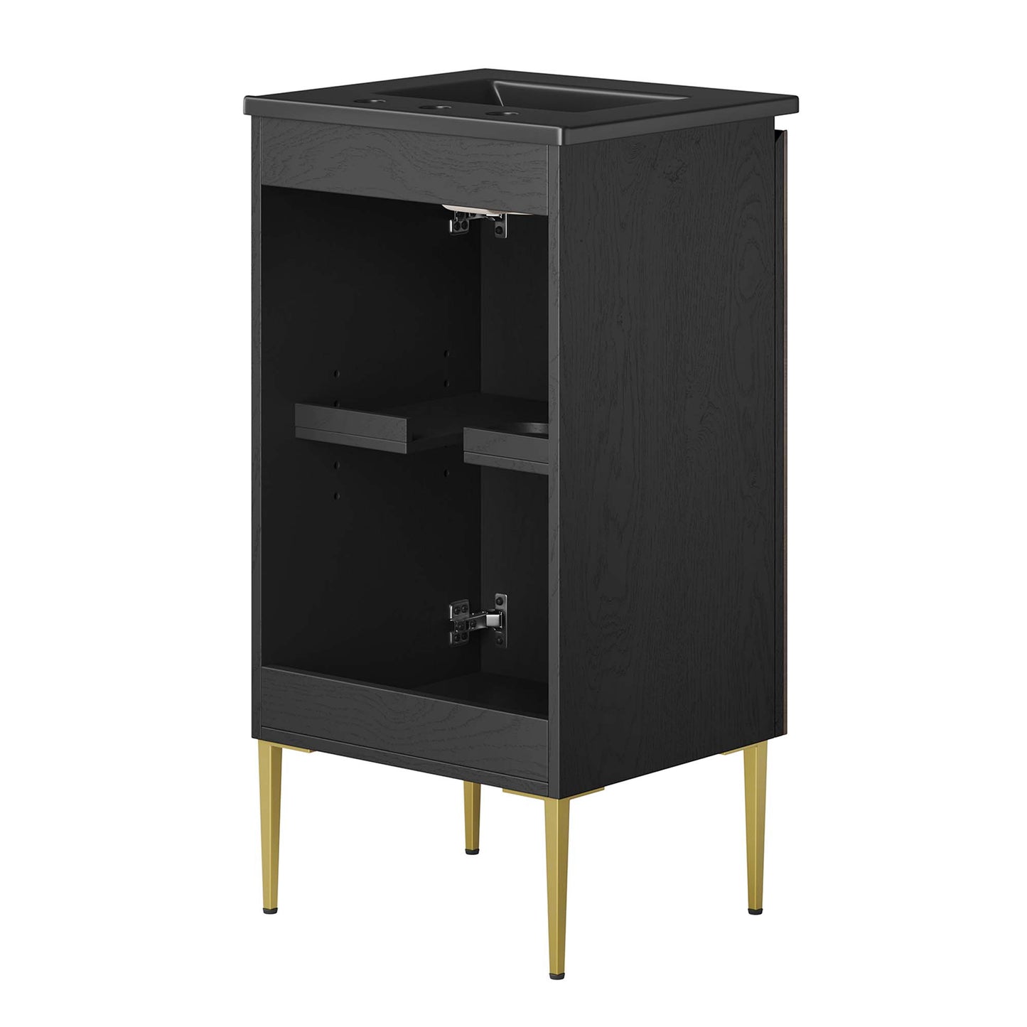 Modway Outlet Alchemist 18" Bathroom Vanity by Modway  Bathroom Furniture Black Black - EEI-6459-BLK-BLK