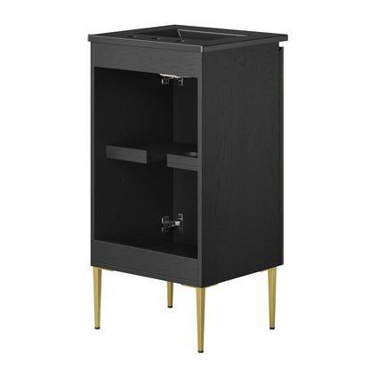 Modway Outlet Alchemist 18" Bathroom Vanity by Modway  Bathroom Furniture Black Black - EEI-6459-BLK-BLK