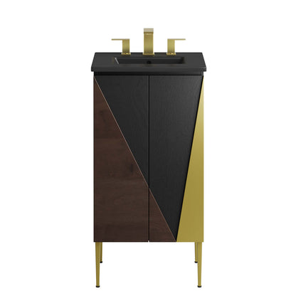 Modway Outlet Alchemist 18" Bathroom Vanity by Modway  Bathroom Furniture Black Black - EEI-6459-BLK-BLK