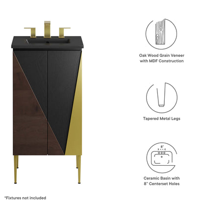 Modway Outlet Alchemist 18" Bathroom Vanity by Modway  Bathroom Furniture Black Black - EEI-6459-BLK-BLK