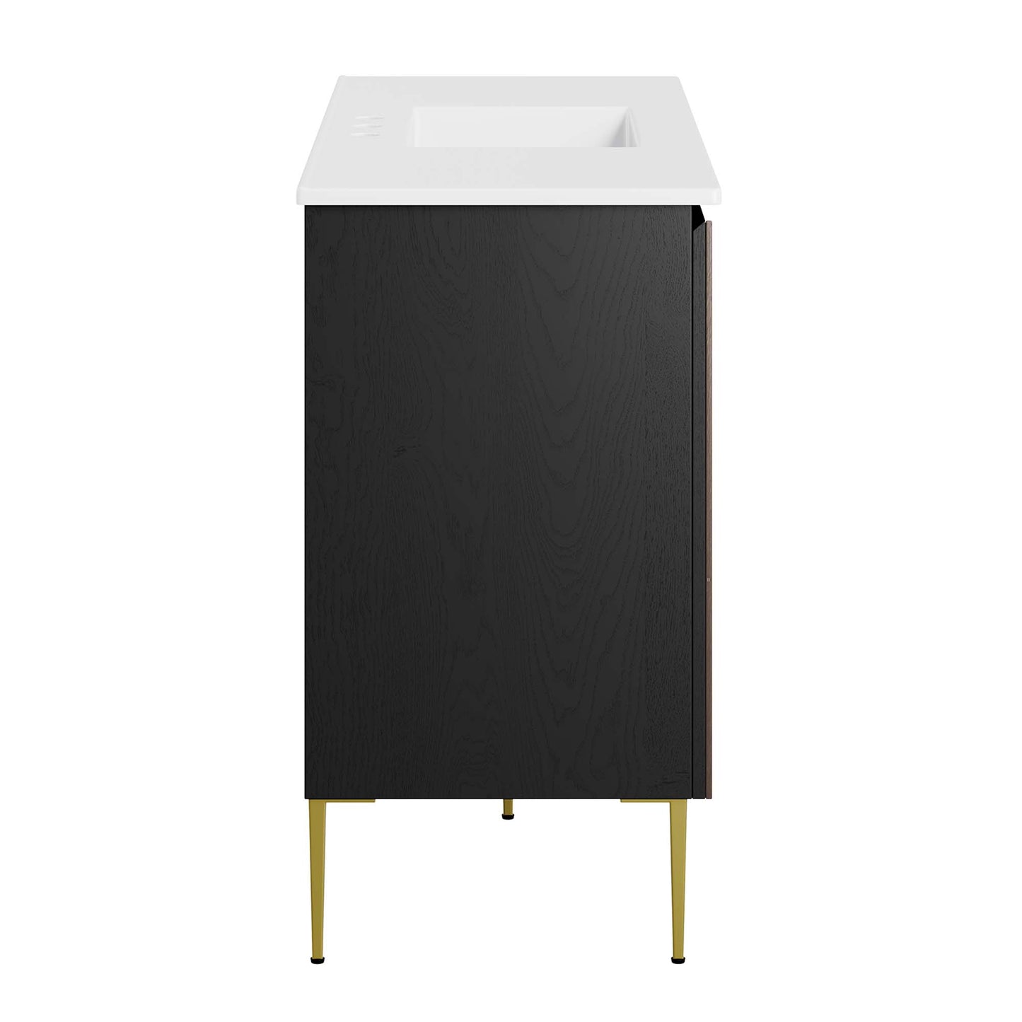 Modway Outlet Alchemist 48" Single Sink Bathroom Vanity by Modway  Bathroom Furniture White Black - EEI-6466-WHI-BLK