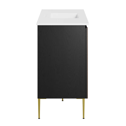 Modway Outlet Alchemist 48" Single Sink Bathroom Vanity by Modway  Bathroom Furniture White Black - EEI-6466-WHI-BLK