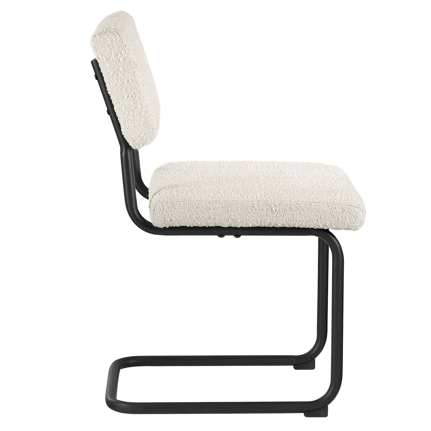 Modway Outlet Parity Boucle Dining Side Chairs Set of 2 by Modway  Bar and Dining Furniture Black Ivory - EEI-6469-BLK-IVO