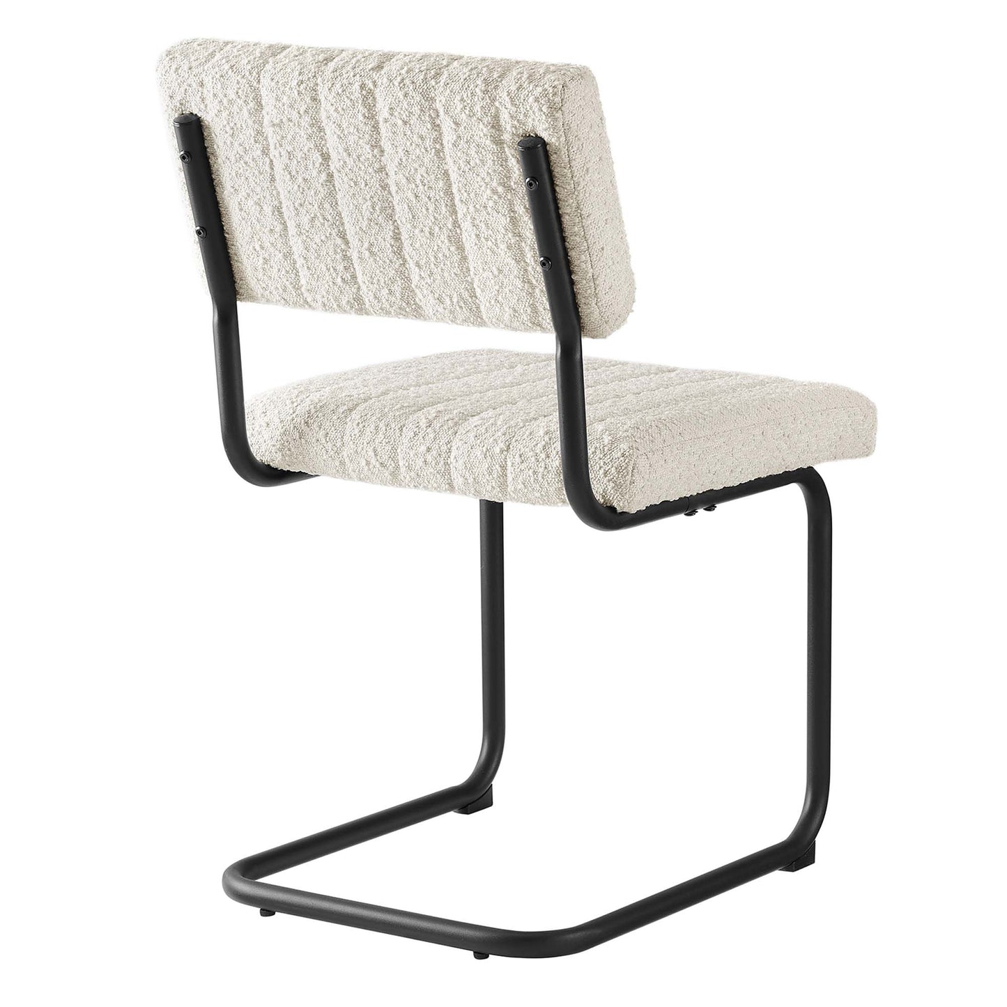Modway Outlet Parity Boucle Dining Side Chairs Set of 2 by Modway  Bar and Dining Furniture Black Ivory - EEI-6469-BLK-IVO