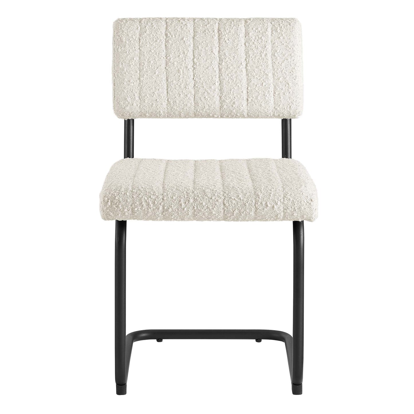 Modway Outlet Parity Boucle Dining Side Chairs Set of 2 by Modway  Bar and Dining Furniture Black Ivory - EEI-6469-BLK-IVO