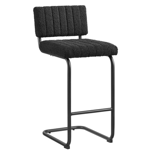 Modway Outlet Parity Boucle Counter Stools Set of 2 by Modway  Bar and Dining Furniture Black Black - EEI-6471-BLK-BLK