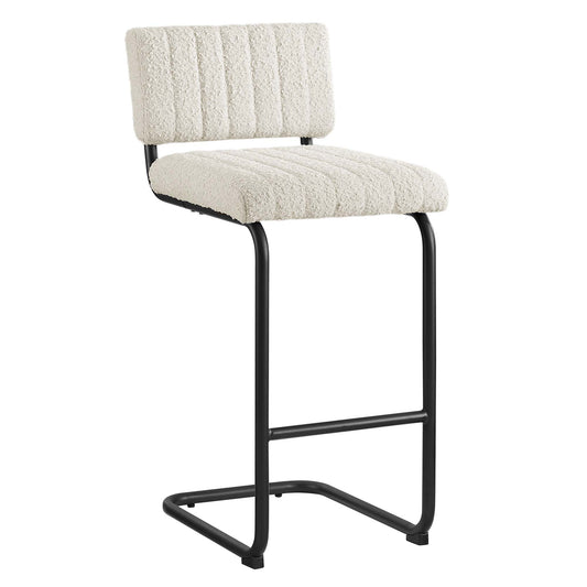 Modway Outlet Parity Boucle Counter Stools Set of 2 by Modway  Bar and Dining Furniture Black Ivory - EEI-6471-BLK-IVO