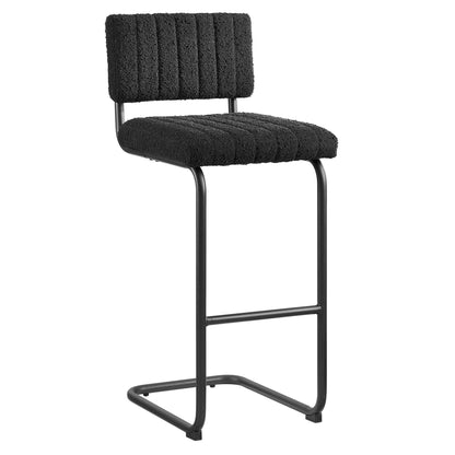 Modway Outlet Parity Boucle Bar Stools Set of 2 by Modway  Bar and Dining Furniture Black Black - EEI-6473-BLK-BLK