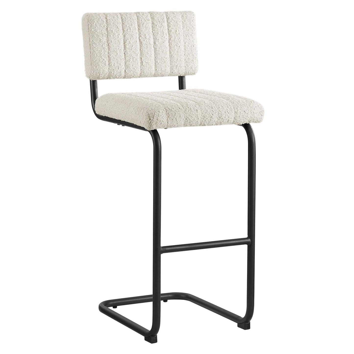 Modway Outlet Parity Boucle Bar Stools Set of 2 by Modway  Bar and Dining Furniture Black Ivory - EEI-6473-BLK-IVO
