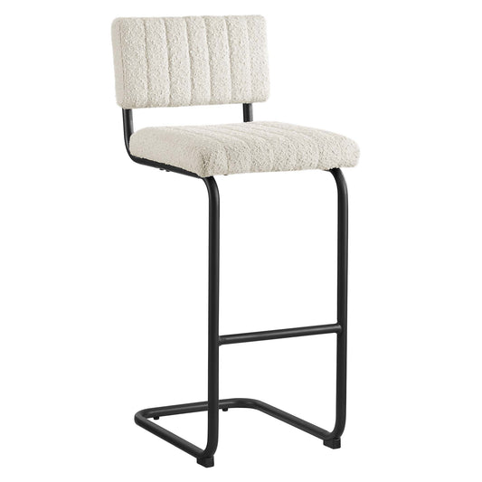 Modway Outlet Parity Boucle Bar Stools Set of 2 by Modway  Bar and Dining Furniture Black Ivory - EEI-6473-BLK-IVO