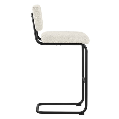 Modway Outlet Parity Boucle Bar Stools Set of 2 by Modway  Bar and Dining Furniture Black Ivory - EEI-6473-BLK-IVO