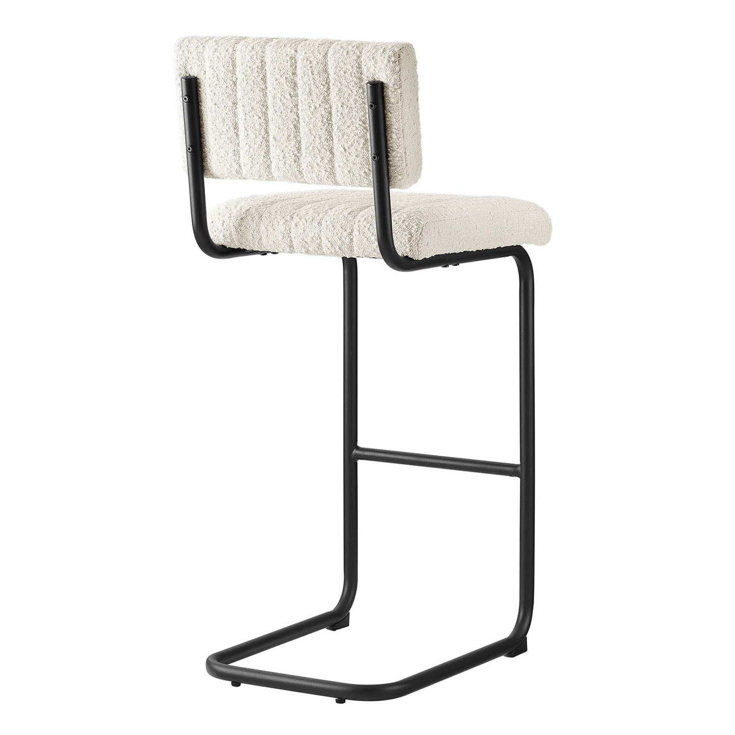 Modway Outlet Parity Boucle Bar Stools Set of 2 by Modway  Bar and Dining Furniture Black Ivory - EEI-6473-BLK-IVO