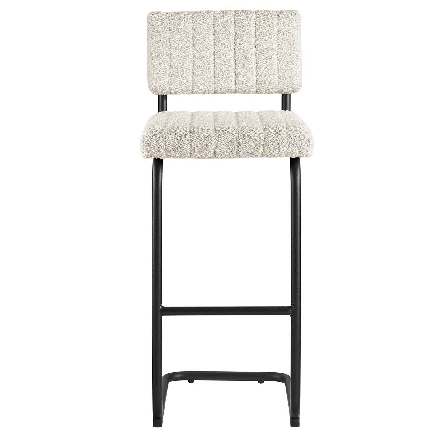 Modway Outlet Parity Boucle Bar Stools Set of 2 by Modway  Bar and Dining Furniture Black Ivory - EEI-6473-BLK-IVO