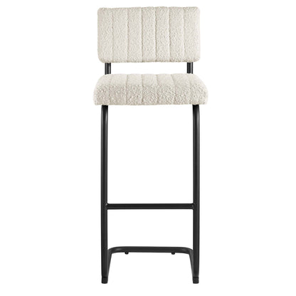 Modway Outlet Parity Boucle Bar Stools Set of 2 by Modway  Bar and Dining Furniture Black Ivory - EEI-6473-BLK-IVO