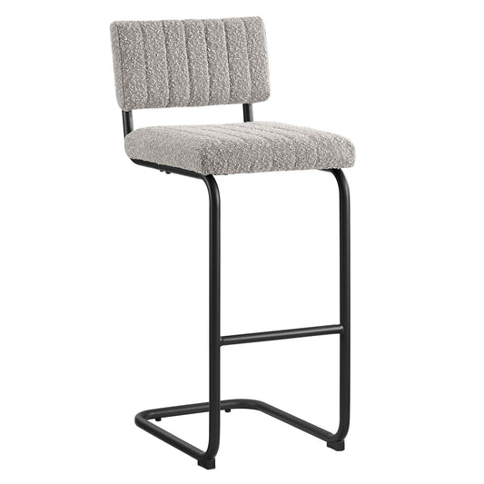 Modway Outlet Parity Boucle Bar Stools Set of 2 by Modway  Bar and Dining Furniture Black Taupe - EEI-6473-BLK-TAU