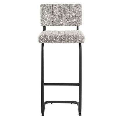 Modway Outlet Parity Boucle Bar Stools Set of 2 by Modway  Bar and Dining Furniture Black Taupe - EEI-6473-BLK-TAU