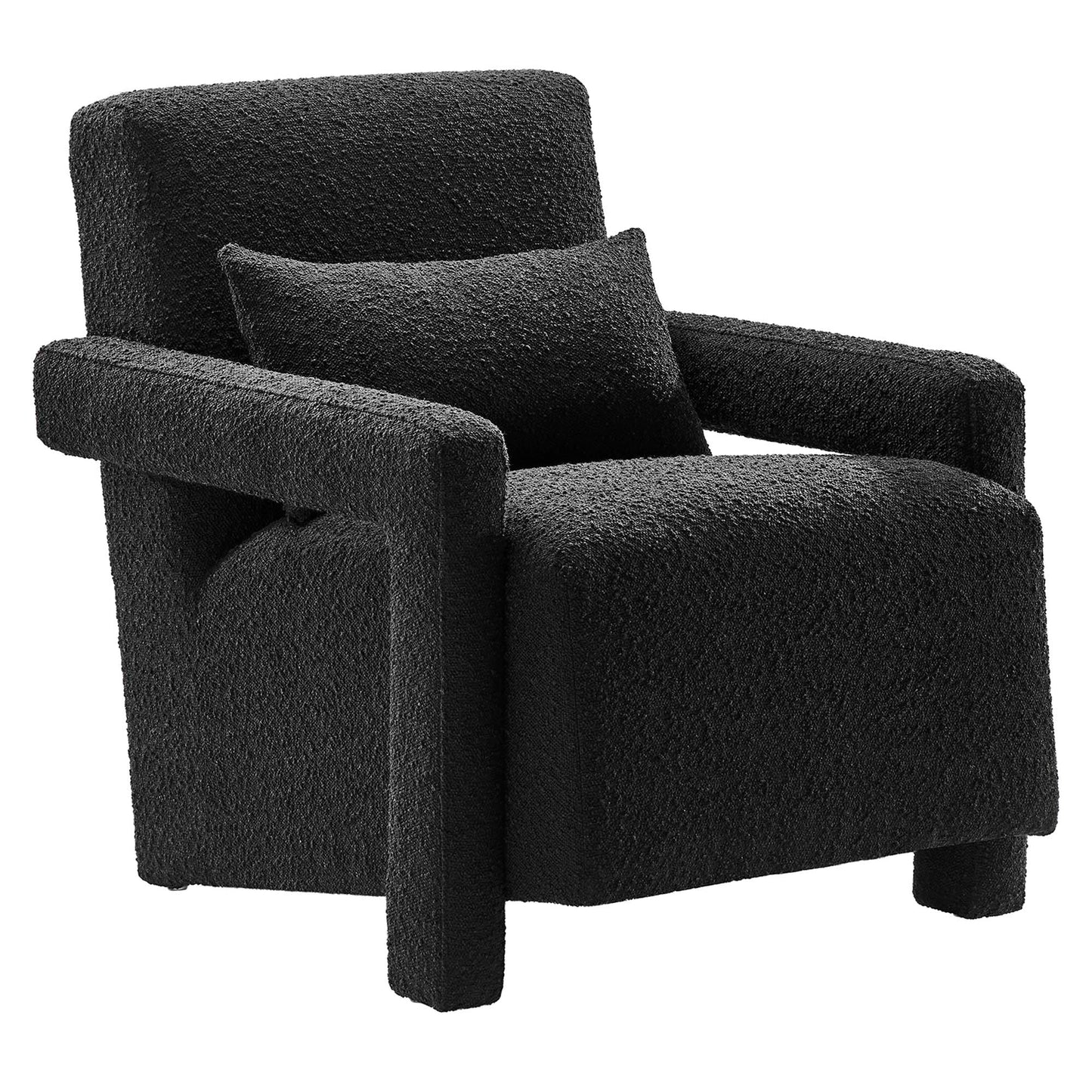 Modway Outlet Mirage Boucle Upholstered Armchair by Modway  Living Room Furniture Black - EEI-6475-BLK