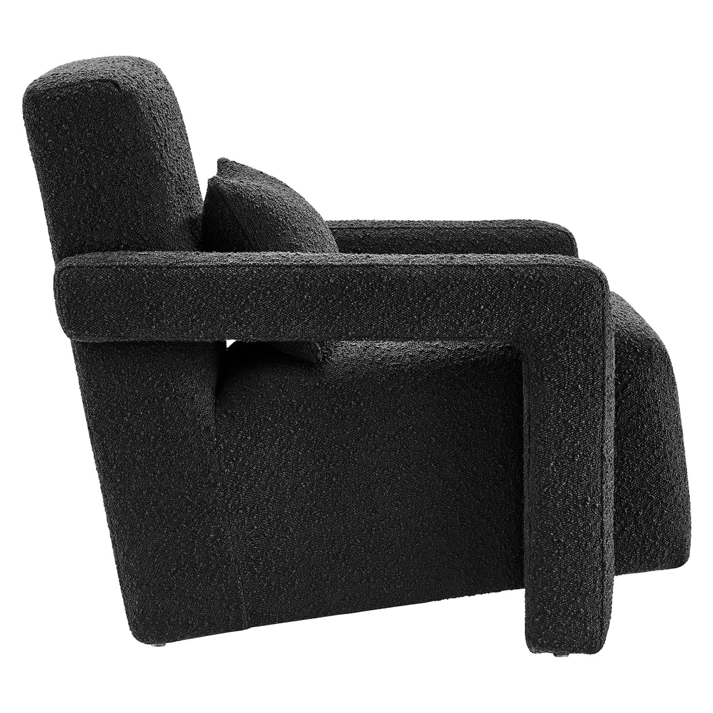 Modway Outlet Mirage Boucle Upholstered Armchair by Modway  Living Room Furniture Black - EEI-6475-BLK