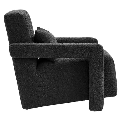 Modway Outlet Mirage Boucle Upholstered Armchair by Modway  Living Room Furniture Black - EEI-6475-BLK