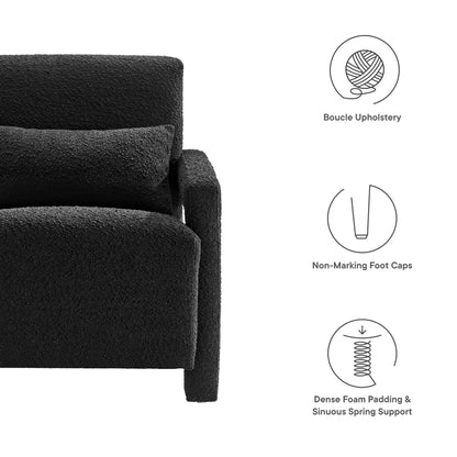Modway Outlet Mirage Boucle Upholstered Armchair by Modway  Living Room Furniture Black - EEI-6475-BLK