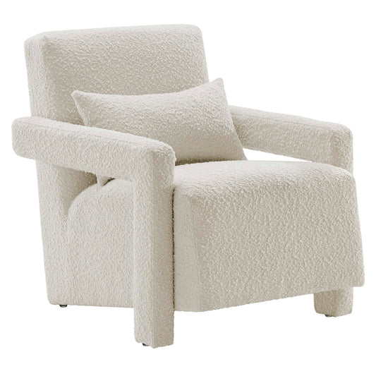 Modway - Mirage Boucle Upholstered Armchair by Modway  Living Room Sofas and Armchairs White - EEI-6475-IVO