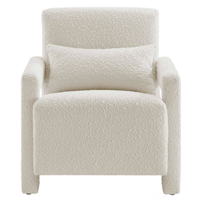 Modway - Mirage Boucle Upholstered Armchair by Modway  Living Room Sofas and Armchairs White - EEI-6475-IVO