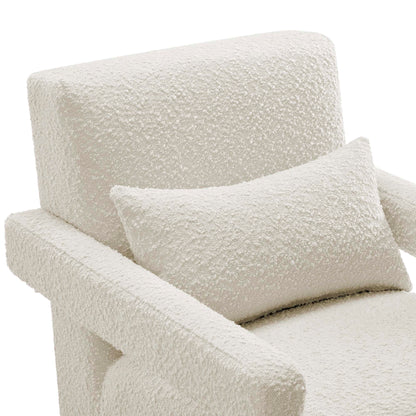 Modway - Mirage Boucle Upholstered Armchair by Modway  Living Room Sofas and Armchairs White - EEI-6475-IVO