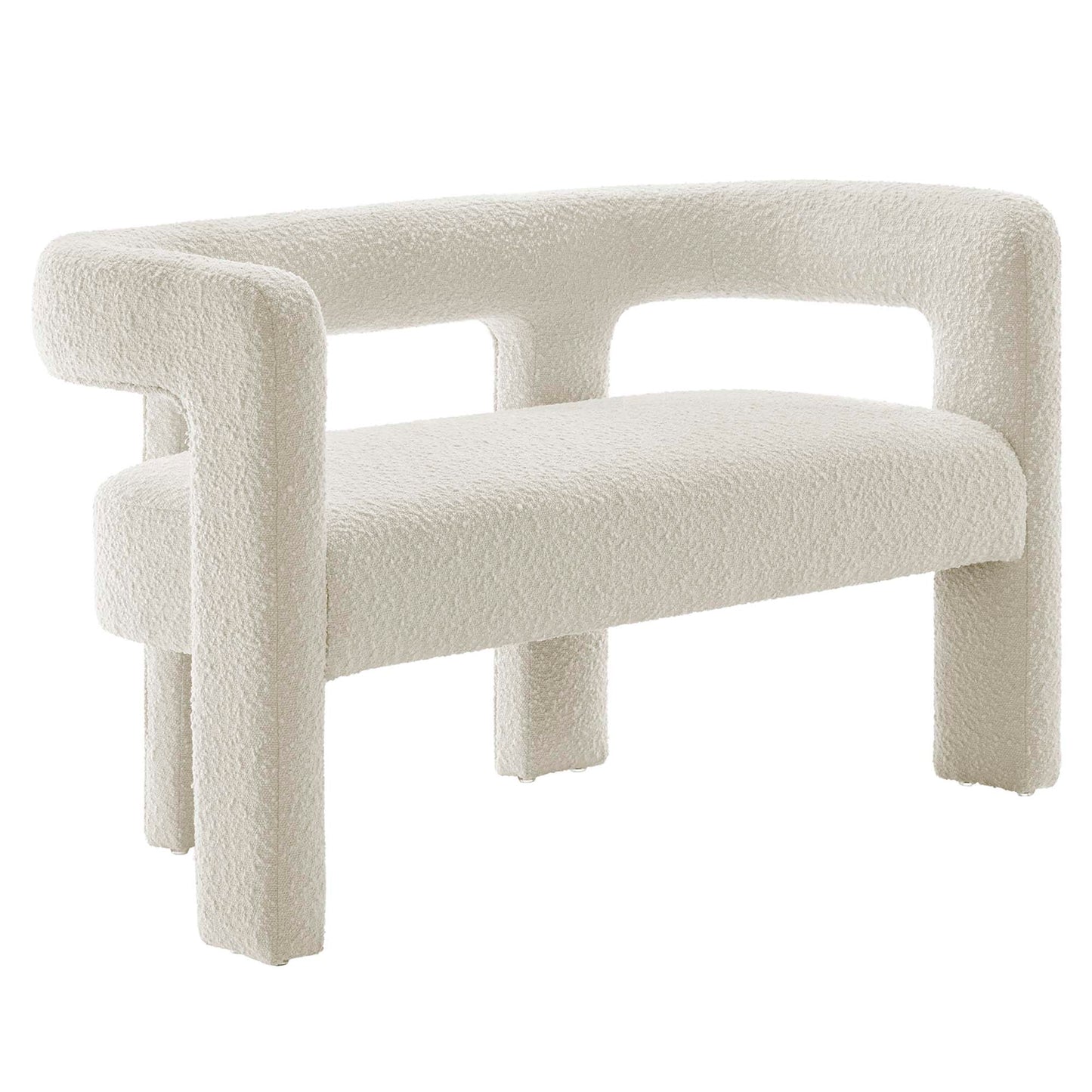 Modway - Kayla Boucle Upholstered Loveseat by Modway  Living Room Sofas and Armchairs White - EEI-6477-IVO