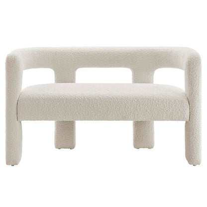 Modway - Kayla Boucle Upholstered Loveseat by Modway  Living Room Sofas and Armchairs White - EEI-6477-IVO