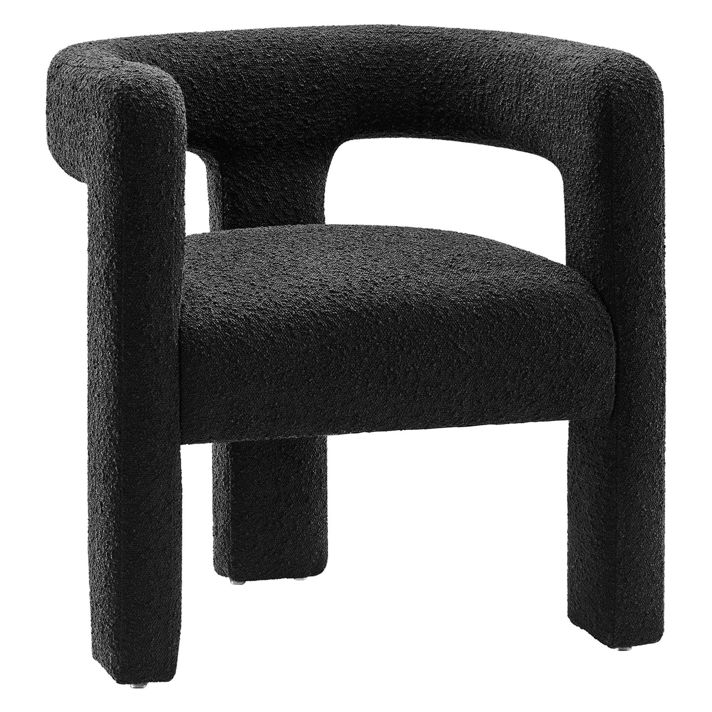 Modway - Kayla Boucle Upholstered Armchair by Modway  Living Room Sofas and Armchairs Black - EEI-6479-BLK