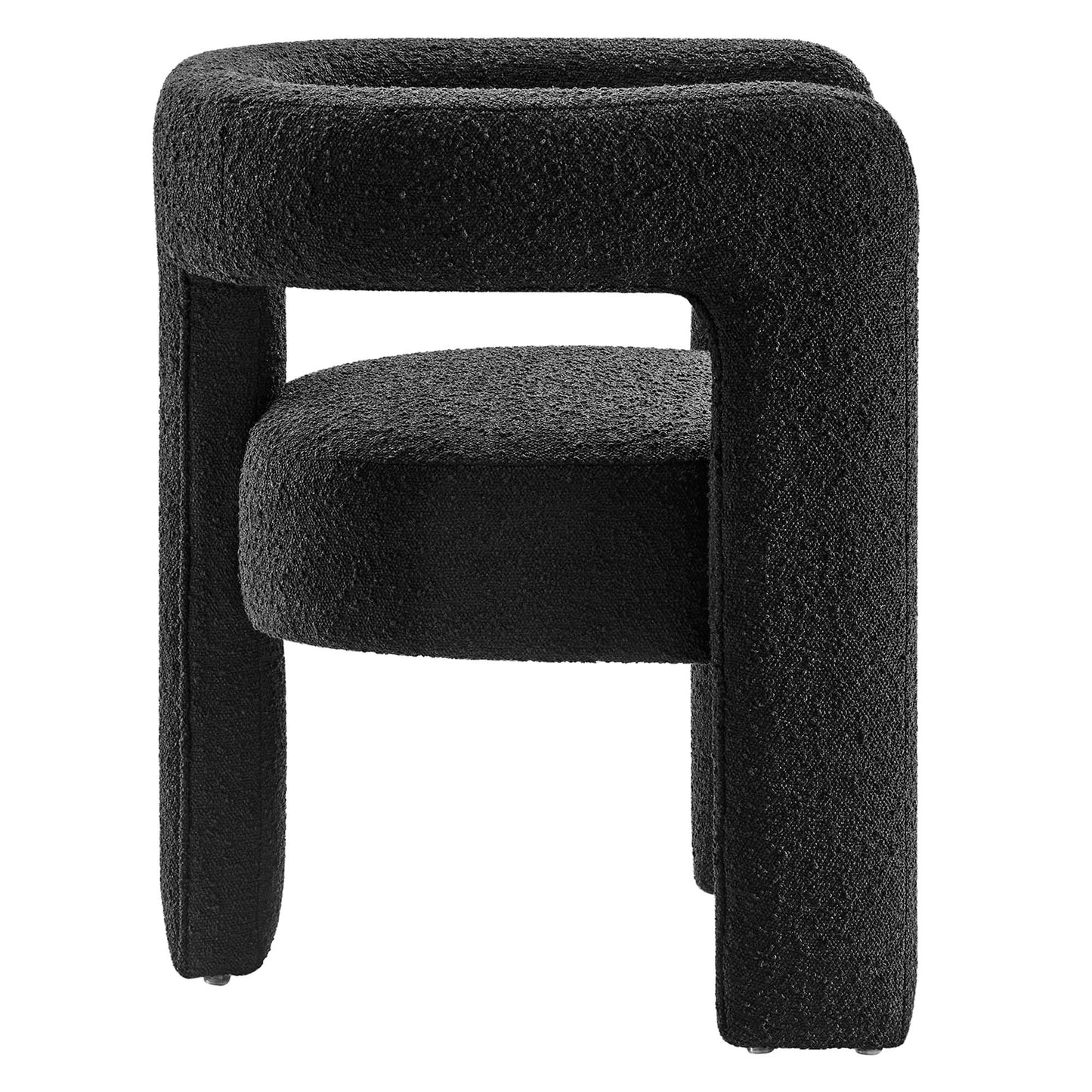 Modway - Kayla Boucle Upholstered Armchair by Modway  Living Room Sofas and Armchairs Black - EEI-6479-BLK